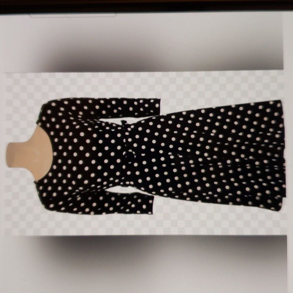 King louie navy  polka dot  a line midi dress  with fabric belt